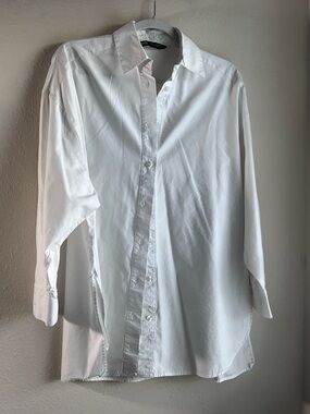 Zara White Men's Casual Button-Down Shirt